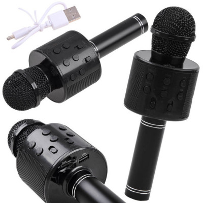 Bezdrôtový karaoke mikrofón – Čierny
